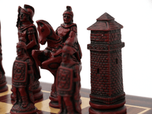 Load image into Gallery viewer, Roman Chess Pieces by Berkeley - Cardinal Red