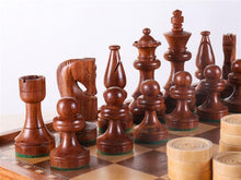 Load image into Gallery viewer, Russian Style Chess & Checkers Game Set - Weighted