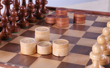 Load image into Gallery viewer, Russian Style Chess & Checkers Game Set - Weighted