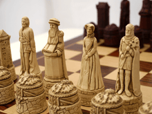 Load image into Gallery viewer, Scottish Chess Pieces by Berkeley - Cardinal Red