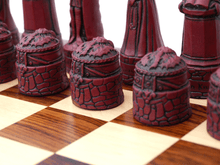 Load image into Gallery viewer, Scottish Chess Pieces by Berkeley - Cardinal Red