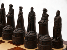 Load image into Gallery viewer, Scottish Chess Pieces by Berkeley - Russet Brown
