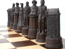 Load image into Gallery viewer, Scottish Chess Pieces by Berkeley - Russet Brown