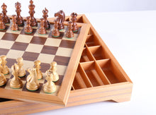 Load image into Gallery viewer, Shisham Chess Set on Beech Wood Chest
