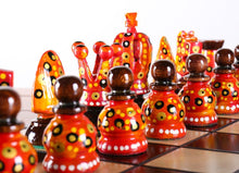 Load image into Gallery viewer, Sydney Gruber Painted 17" Large Kings Chess Set #2