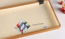 Load image into Gallery viewer, Sydney Gruber Painted 20" Tournament No 6 Chess Set in Red & Black