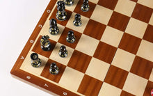 Load image into Gallery viewer, Sydney Gruber Painted 20" Tournament No 6 Chess Set in Red & Black