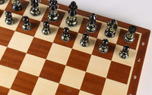 Load image into Gallery viewer, Sydney Gruber Painted 20" Tournament No 6 Chess Set in Red & Black