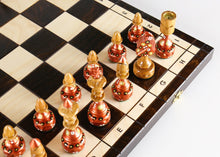 Load image into Gallery viewer, Sydney Gruber Painted Bronze & Black India Chess Set