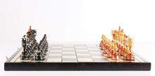 Load image into Gallery viewer, Sydney Gruber Painted Bronze & Black India Chess Set