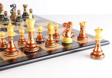 Load image into Gallery viewer, Sydney Gruber Painted Club Chess Set Combo #4 in Bronze vs Black