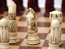 Load image into Gallery viewer, Victorian Chess Pieces by Berkeley - Cardinal Red