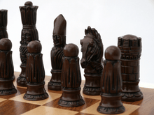 Load image into Gallery viewer, Victorian Chess Pieces by Berkeley - Russet Brown