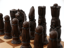 Load image into Gallery viewer, Victorian Chess Pieces by Berkeley - Russet Brown