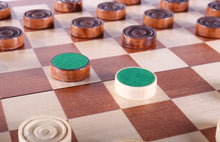 Load image into Gallery viewer, Wooden Checkers 100 squares, Smooth Surface