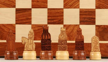 Load image into Gallery viewer, 10" Isle of Lewis Chess Set in Storage Board
