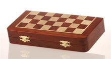 Load image into Gallery viewer, 10" Magnetic Folding Chess Set in Blood Rosewood &amp; White Maple
