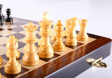 Load image into Gallery viewer, 12" Magnetic Folding Chess Set in Rosewood Boxwood
