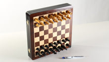 Load image into Gallery viewer, 12" Rosewood and Maple Magnetic Storage Chess Set
