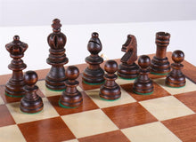 Load image into Gallery viewer, 13 3/4" Olympic Small Intarsy Wooden Chess Set
