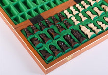 Load image into Gallery viewer, 13 3/4" Olympic Small Intarsy Wooden Chess Set
