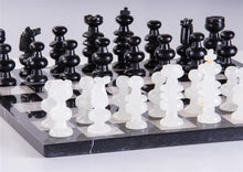 Load image into Gallery viewer, 13" Onyx Chess Set - Black and White
