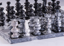 Load image into Gallery viewer, 13" Onyx Chess Set - Grey and Black
