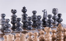 Load image into Gallery viewer, 13" Onyx Chess Set - Grey and Brown
