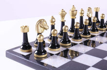 Load image into Gallery viewer, 13" Onyx Chess Set with Florentine Pieces
