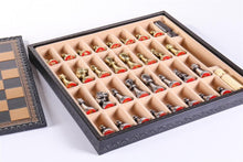 Load image into Gallery viewer, 14" Florentine Metal Chess Set and Storage Chest - Italy
