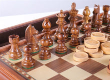 Load image into Gallery viewer, 15" Staunton Chess &amp; Checker Set
