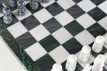 Load image into Gallery viewer, 16" Black and White Marble Chess Set
