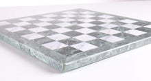 Load image into Gallery viewer, 16" Green and White Marble Chess Board
