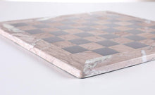 Load image into Gallery viewer, 16" Marble Chess Board in Marina &amp; Black
