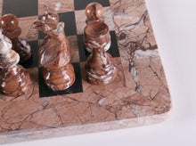 Load image into Gallery viewer, 16" Marble Chess Set Euro Design in Marina &amp; Black
