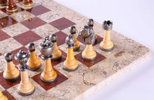 Load image into Gallery viewer, 16" Marble Chess Set with Florentine Pieces
