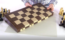 Load image into Gallery viewer, 21" Folding Hardwood Player's Chessboard - 2 1/4" Squares JLP, USA
