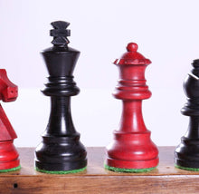 Load image into Gallery viewer, 3" Modern Staunton Pieces in Black and Red
