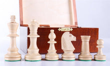 Load image into Gallery viewer, 3" Standard Staunton Chess Pieces #4 in Dark Wood Box
