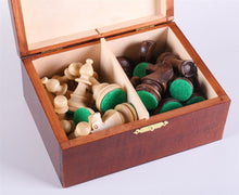 Load image into Gallery viewer, 3" Standard Staunton Chess Pieces #4 in Dark Wood Box
