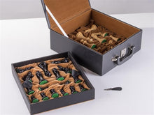 Load image into Gallery viewer, 4" Alexander Staunton Ebony Wood Chess Pieces w/box

