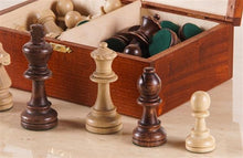 Load image into Gallery viewer, 4" Standard Staunton Chess Pieces #7 in Dark Wood Box
