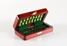Load image into Gallery viewer, 5" Magnetic Folding Chess Set in Blood Rosewood &amp; White Maple
