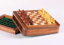 Load image into Gallery viewer, 5" Magnetic Wood Chess Game w/drawer
