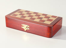 Load image into Gallery viewer, 7 3/8" Magnetic Folding Chess Set in Blood Rosewood &amp; White Maple

