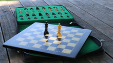 Load image into Gallery viewer, 8" Magnetic Travel Chess Set in Black and Boxwood
