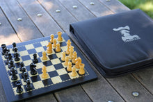 Load image into Gallery viewer, 8" Magnetic Travel Chess Set in Black and Boxwood
