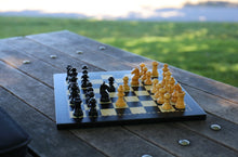 Load image into Gallery viewer, 8" Magnetic Travel Chess Set in Black and Boxwood
