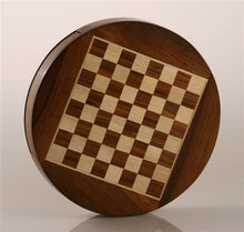 Load image into Gallery viewer, 9" Magnetic Round Wood Chess Game
