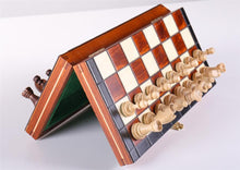 Load image into Gallery viewer, 9" Mini Magnetic Wooden Travel Chess Game
